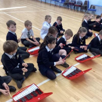 We loved learning to improvise using the notes F and G on the glockenspiels.